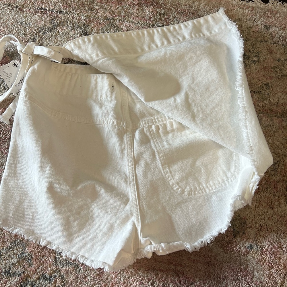 Free People Tie White Skort